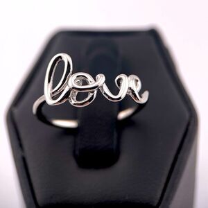 𝅺sterling silver love Ring